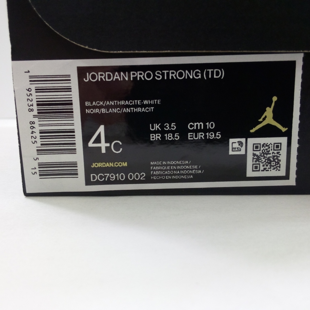 Jordan Pro Strong Baby & Toddler 4C Black White Basketball Shoes DC7910-002 - Picture 8 of 8